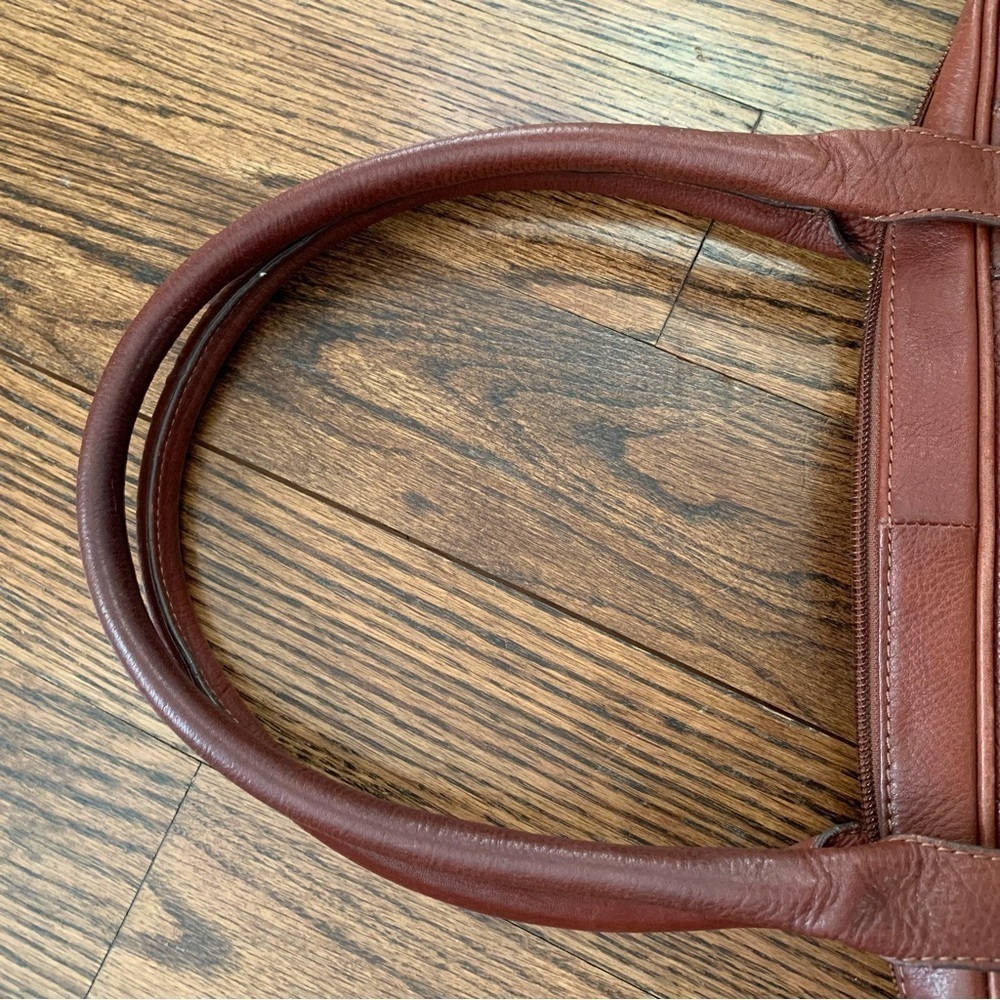 Liz Claiborne Brown Leather Laptop Briefcase Computer Bag - Picture 10 of 16